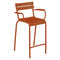 Luxembourg Outdoor Stool with Arms (Set of 2)  option Candied Orange