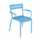 Luxembourg STEEL Armchair (Set of 2)  option Maya Blue