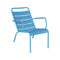 Luxembourg Low STEEL Armchair (Set of 2)  option Maya Blue