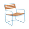 Surprising Teak Low Armchair  option Maya Blue