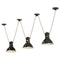 Retro Industrial Multi-Light Pendant Light  option Vintage Black