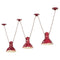 Retro Industrial Multi-Light Pendant Light  option Vintage Maroon