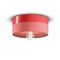Deco Pi Round Flush Mount  option Coral Red