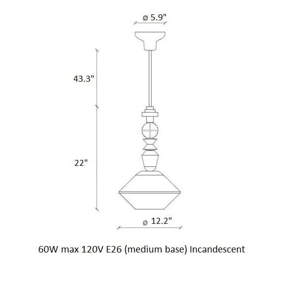 Deco Lariat Ceramic Pendant Light