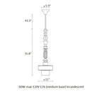 Deco Lariat Cylindrical Pendant Light