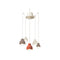 Deco Berimbau Chandelier  option Bone White / Moka / Poke Orange