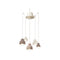 Deco Berimbau Chandelier  option Bone White / Moka / Sand Grey