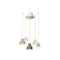 Deco Berimbau Chandelier  option Bone White / Sand Grey / Leaf Green