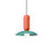 Deco Pau Pendant Light  option Turquoise / Poke Orange
