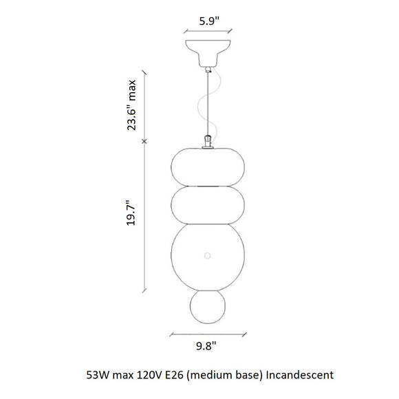 Deco Bumbum C2753 3-Element Pendant Light