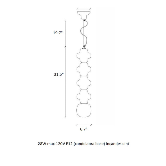 Deco Copacabana 4-Element Pendant Light