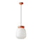 Deco Corcovado Pendant Light  option Poke Orange / Milk White