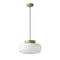 Deco Maracana Pendant Light  option Leaf Green / Milk White