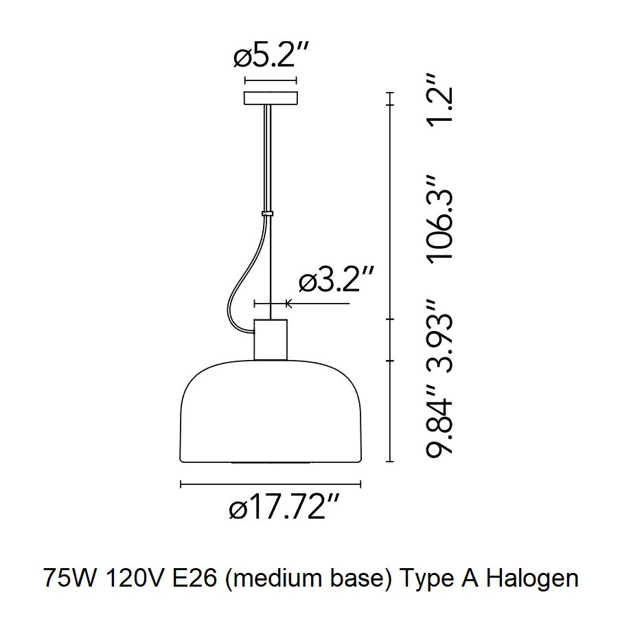 Bellhop Glass Pendant Light