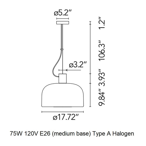 Bellhop Glass Pendant Light