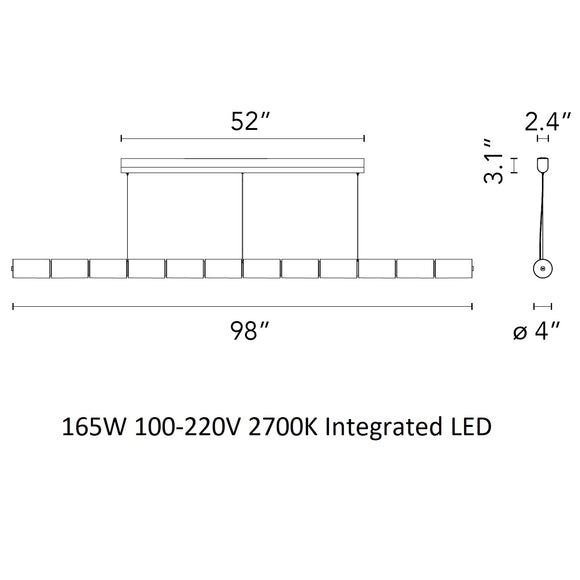 Luce Orizzontale Pendant Light