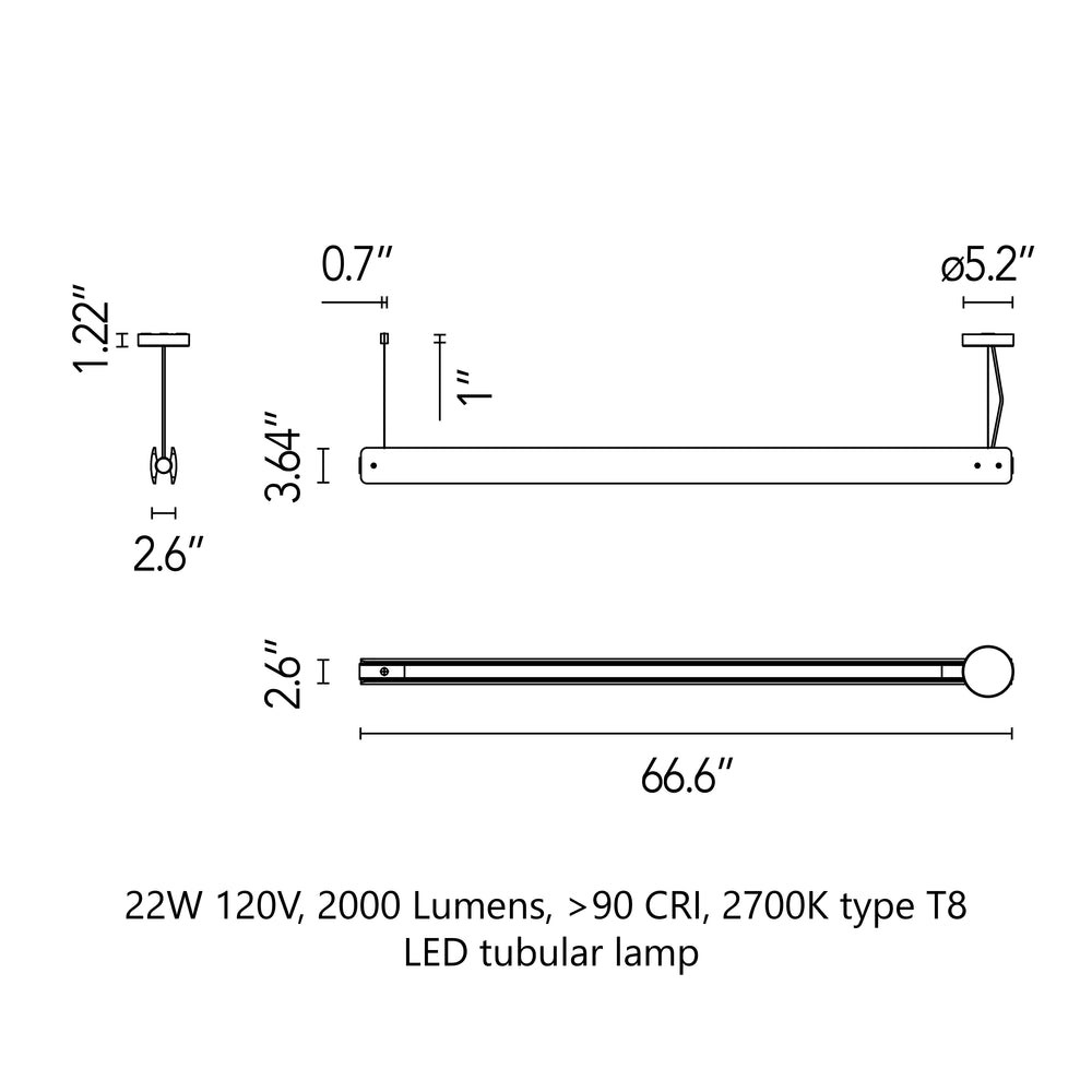 Seki-Han Linear Suspension Light