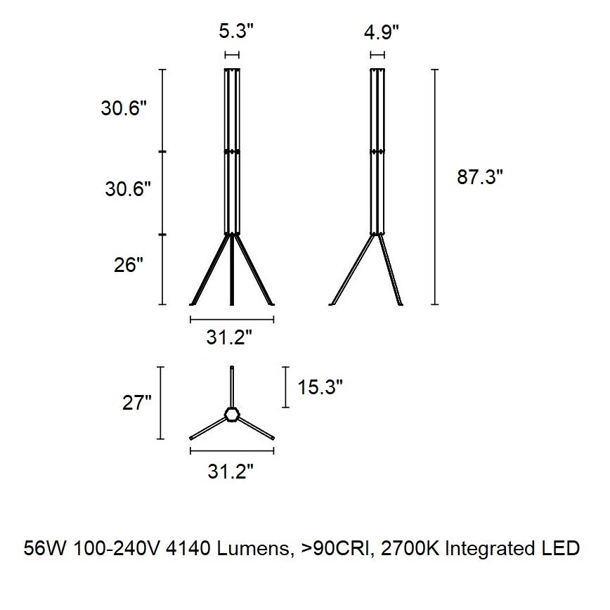 FLOS Superwire Tripod Floor Lamp - 2Modern