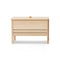 A Line Storage Bench  option White Oak