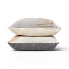 Aymara Grey and Brown Stripe Throw Pillow