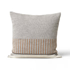 Aymara Grey and Brown Stripe Throw Pillow