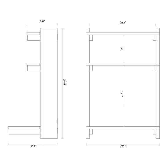 Beam Wall Office Shelf