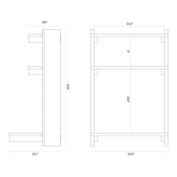 Beam Wall Office Shelf