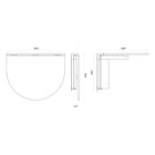 Trefoil Folding Wall Table