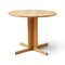 Trefoil Round Dining Table with 4 Legs  option Natural Oak