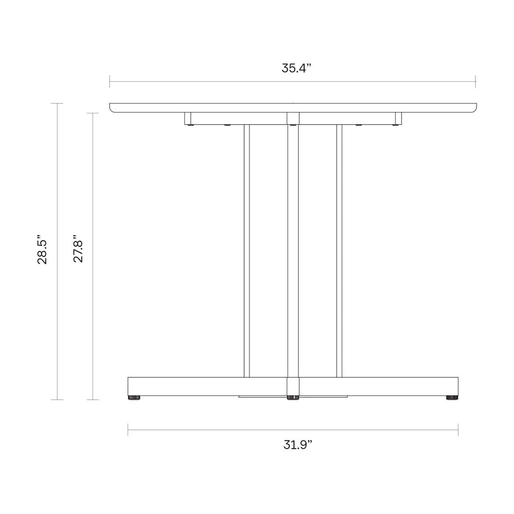 Trefoil Round Dining Table with 4 Legs