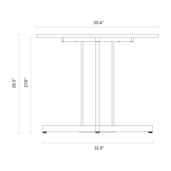 Trefoil Round Dining Table with 4 Legs