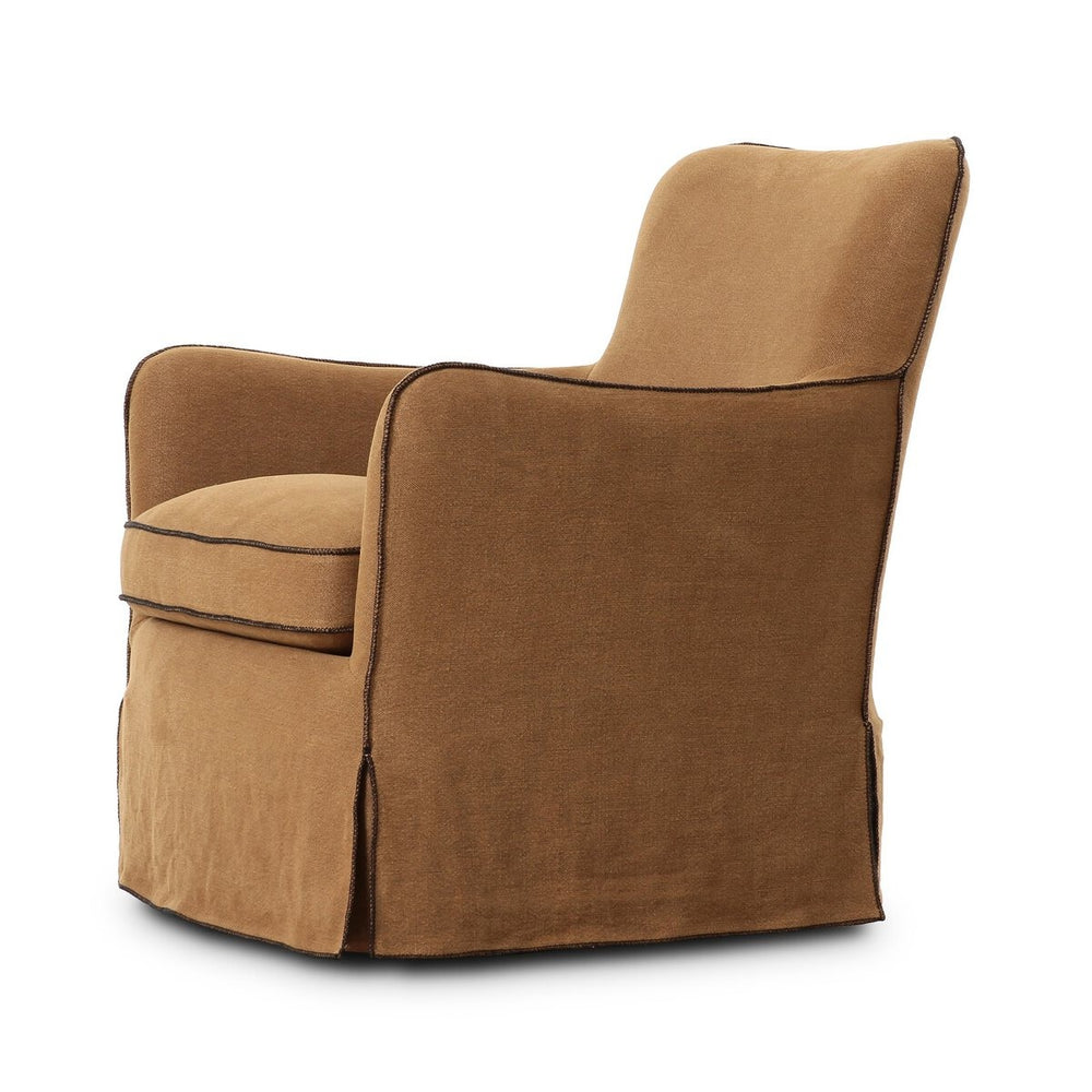 Devon Slipcover Swivel Lounge Chair