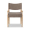 Jayla Dining Armchair  option Saxon Mink / Natural Oak