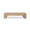 Abaso Rectangular Coffee Table  option Whitewash Rustic Wormwood Oak