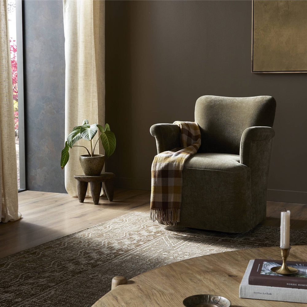 Amber Lewis x Four Hands Arden Camellia Swivel Chair