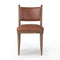 Amber Lewis x Four Hands Bella Dining Chair  option Dulane Mahogany Leather / Antique Walnut