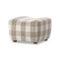 Amber Lewis x Four Hands Kylo Ottoman  option Dresden Pebble Plaid