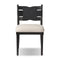 Amber Lewis x Four Hands Tova Dining Chair  option Distressed Black Ash / Black Paper Cord