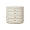 Amelia Oval Nightstand  option Ivory Painted Linen
