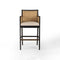 Antonia Upholstered Bar and Counter Stool  option Brushed Ebony / Savile Flax