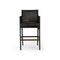 Antonia Upholstered Bar and Counter Stool  option Brushed Ebony / Sonoma Black Leather