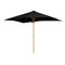 Baska Outdoor Rectangular Umbrella  option Arashi Black / Fine Sanded Teak
