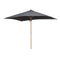 Baska Outdoor Rectangular Umbrella  option Arashi Graphite / Fine Sanded Teak