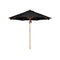 Baska Outdoor Round Umbrella  option Arashi Black / Fine Sanded Teak