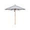 Baska Outdoor Round Umbrella  option Arashi Salt / Fine Sanded Teak