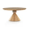 Bibianna Dining Table  option Smoked Honey / Blush Marble
