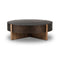 Bingham Coffee Table  option Distressed Iron / Rustic Oak / Large: 55 in diameter