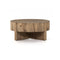 Bingham Coffee Table  option Rustic Oak Veneer / Small: 41.5 in diameter