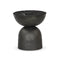 Corbett End Table  option Hammered Grey / Polished Black Marble