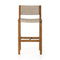 Delano Outdoor Stool  option Ivory Rope / Natural Teak
